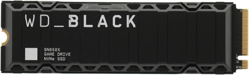 WD SSD Black SN850X, 1,0TB, [WDS100T2XHE] M,2(22x80mm), NVMe, PCIe 4,0 x4, 3D TLC, R/W 7300/6300MB/s, IOPs 800 000/1 100 000, TBW 600, DWPD 0,3, with Heat Spreader (12 ���,)