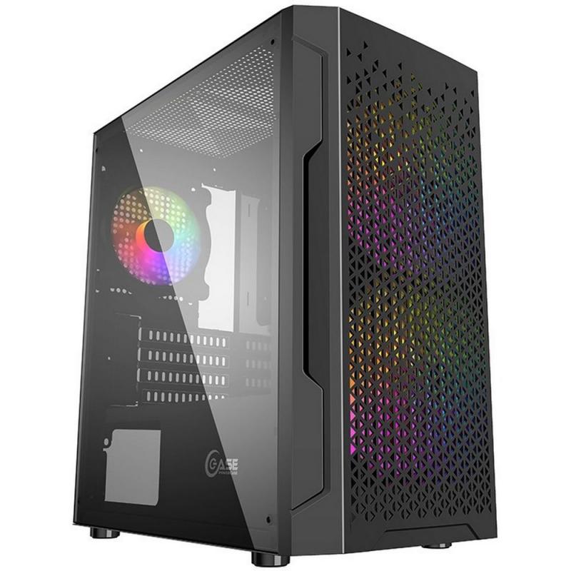  Powercase Mistral Micro Z3B Mesh LED, Tempered Glass, 2x 140mm + 1 120mm 5-color fan,  [CMIMZB-L3]
