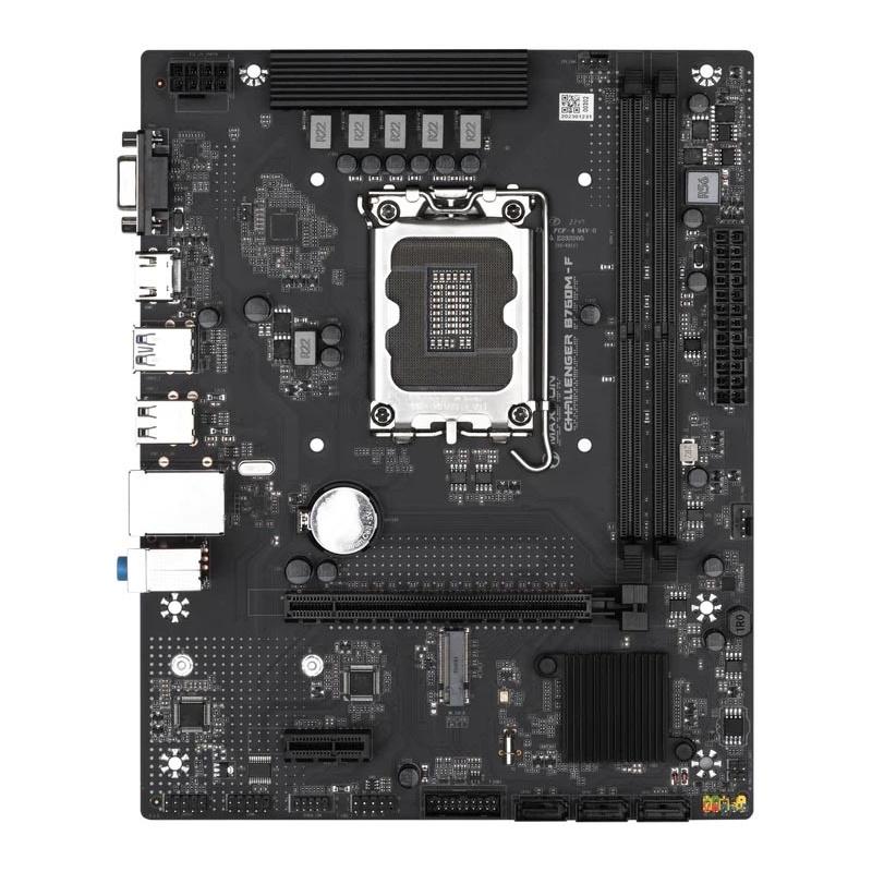 ����������� ����� Maxsun MS-Challenger B760M-F, LGA 1700, B760, 2xDDR4, 1xPCIEx16,1xPCIEx1,1xM.2, Front2xUSB3,2xUSB2, Rear2xUSB3,4xUSB2, 3xSATA3, 1GLan, VGA+HDMI, mATX, RTL
