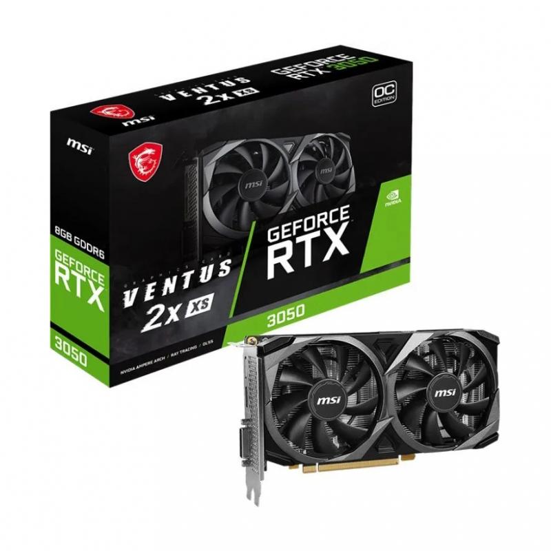 ���������� MSI NVIDIA  GeForce RTX 3050 RTX 3050 VENTUS 2X XS 8G OC 8�� Ventus 2X, GDDR6, OC,  Ret [RTX 3050 VENTUS 2X XS 8G OC]