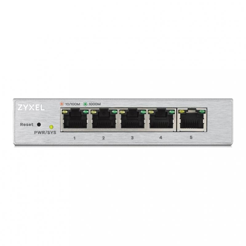���������� ZYXEL GS1200-5 Smart L2 Switch, 5xGE, Desktop, Silent, Supports VLAN, IGMP, QoS and Link Aggregation