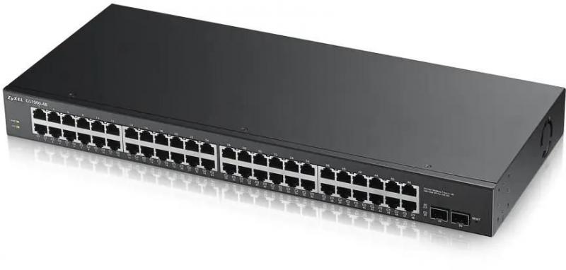  Zyxel GS1900-48 Smart L2 switch rack 19, 48xGE, 2xSFP, factory reset button [GS1900-48-EU0102F]