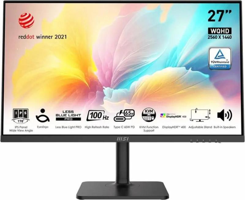 27''  MSI Modern MD272QXP,  2560x1440,  IPS,  100,  1HDMI,  1DP,   [9s6-3pb19h-233]