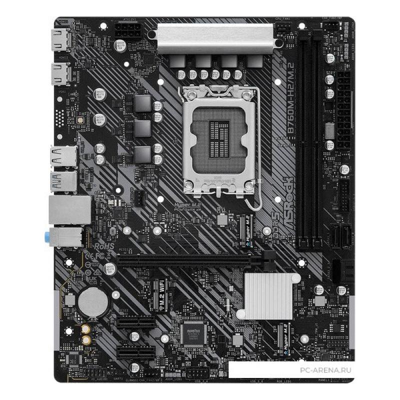 ����������� ����� ASROCK B760M-H2/M.2, LGA 1700, Intel B760, mATX, Ret