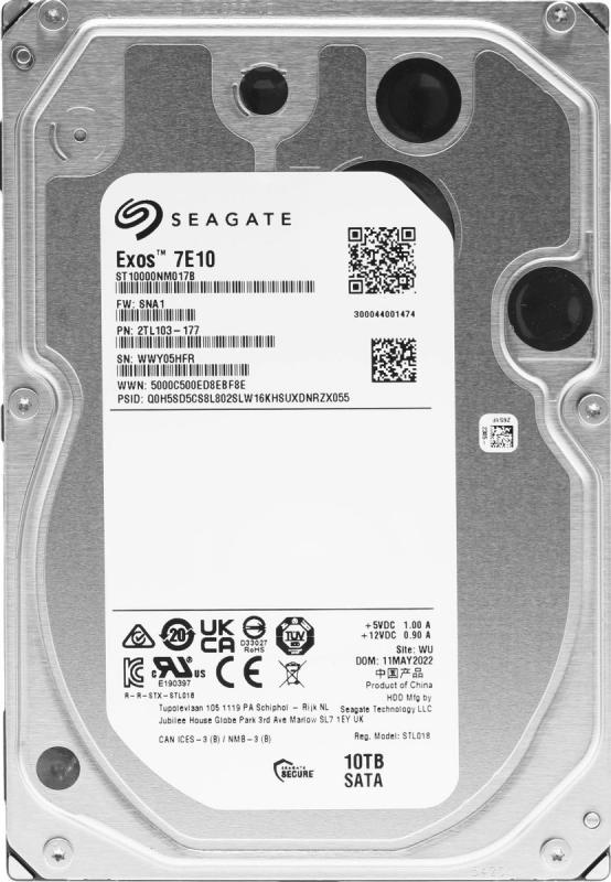 ������� ���� 10TB Seagate Exos 7E10 (ST10000NM017B) {SATA 6Gb/s, 7200 rpm, 256mb buffer, 3.5'',, RAID Edition}