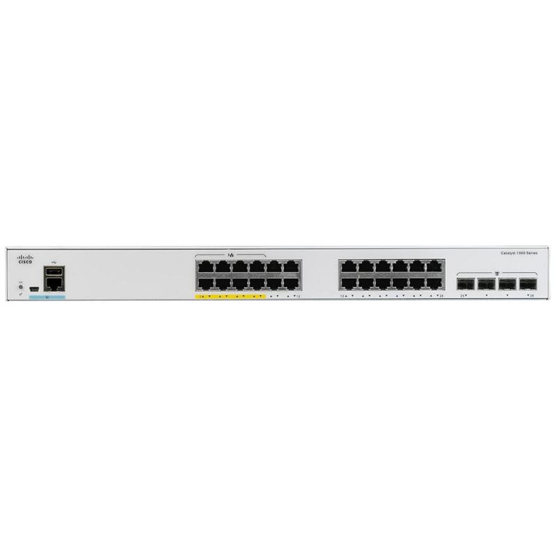  CISCO Catalyst 1000, 24x 10/100/1000 RJ-45 PoE+, 4x 1Gb SFP uplinks, PoE+ 370W, [C1000-24FP-4G-L]