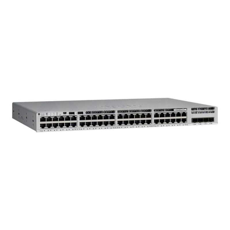  CISCO Catalyst 9300L, 48-port 1G copper with fixed 4x1G SFP uplinks, PoE+ 505W/1440W, PS 715W, DNA Network Advantage Lic, [C9300L-48P-4G-A]