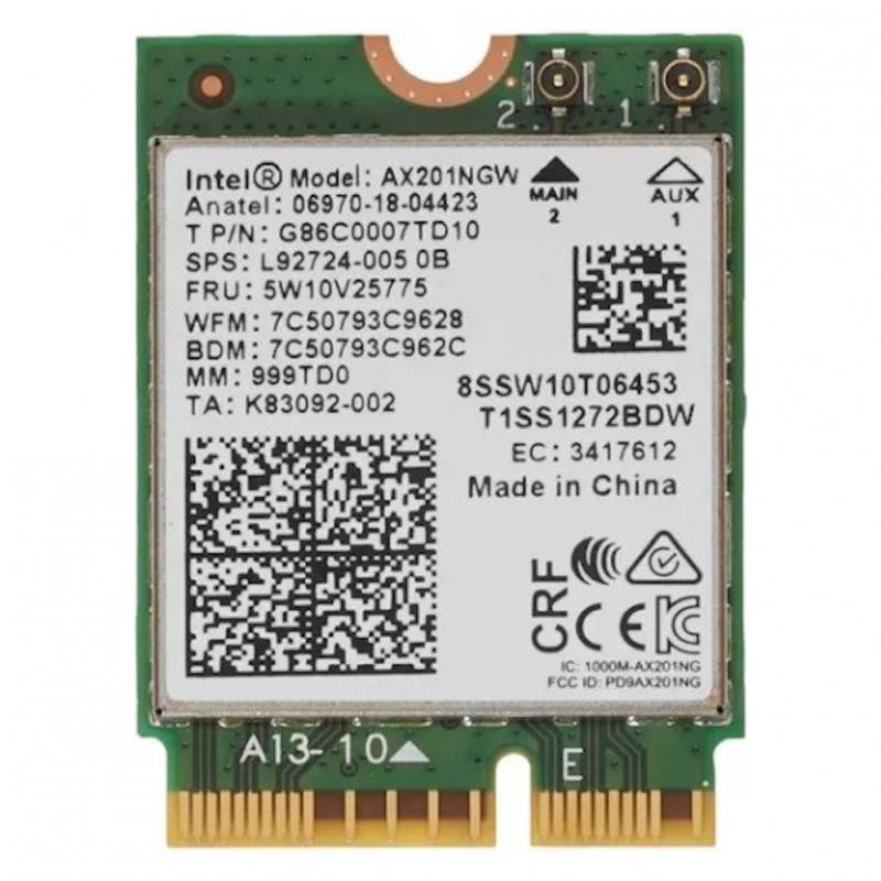 ������� ������������ ����� (Wi-Fi) Intel ������� Intel� Wi-Fi ����� 6 AX201 (AX201.NGW) 2230, 2x2 AX+BT, No vPro�,999TD0 (M.2: CNVio2)