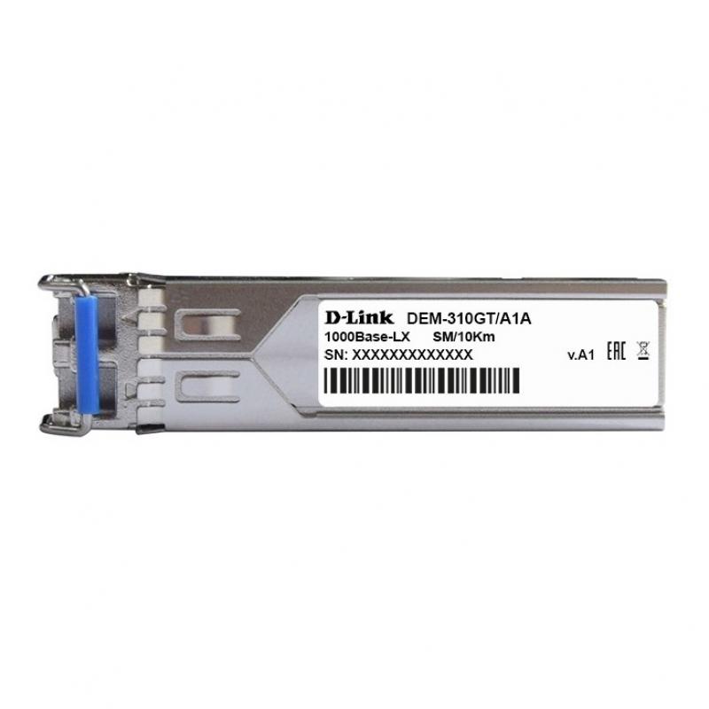 SFP-��������� D-Link  310GT/A1A � 1 ������ 1000Base-LX ��� ������������ ����������� ������ (�� 10 ��, ������ Duplex LC)