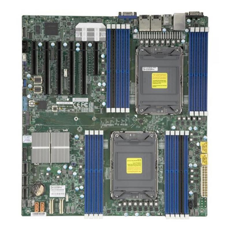 ����������� ����� SuperMicro MBD-X12DPI-NT6-B 3rd Gen Intel� Xeon� Scalable processors Dual Socket LGA-4189 (Socket P+) supported, CPU TDP supports Up to 270W TDP, 3 UPI up to 11.2 GT/s,Intel� C621A,Up to 4TB RDIMM,DDR4-3200MHz Up to 4TB 3DS ECC LRDIMM,DD