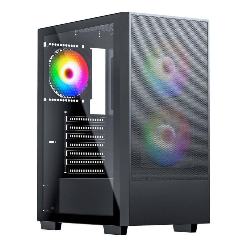 ������ ACD Citadel 106 ATX, Black, USB3.0*1, USB*2+HD audio ,1*12cm  ARGB rear+2*14cm ARGB front ,TG [AH-TC6GA-0000]
