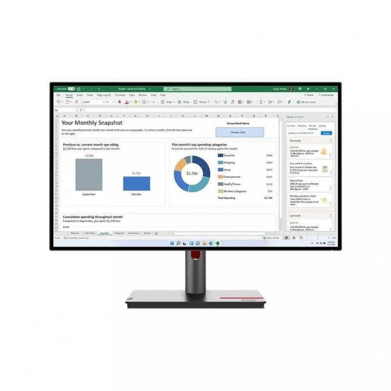 27'' ������� Lenovo ThinkVision P27h-30,  2560x1440,  IPS,  1�HDMI,  1�DP,  ������  [63A1GAT1UK]