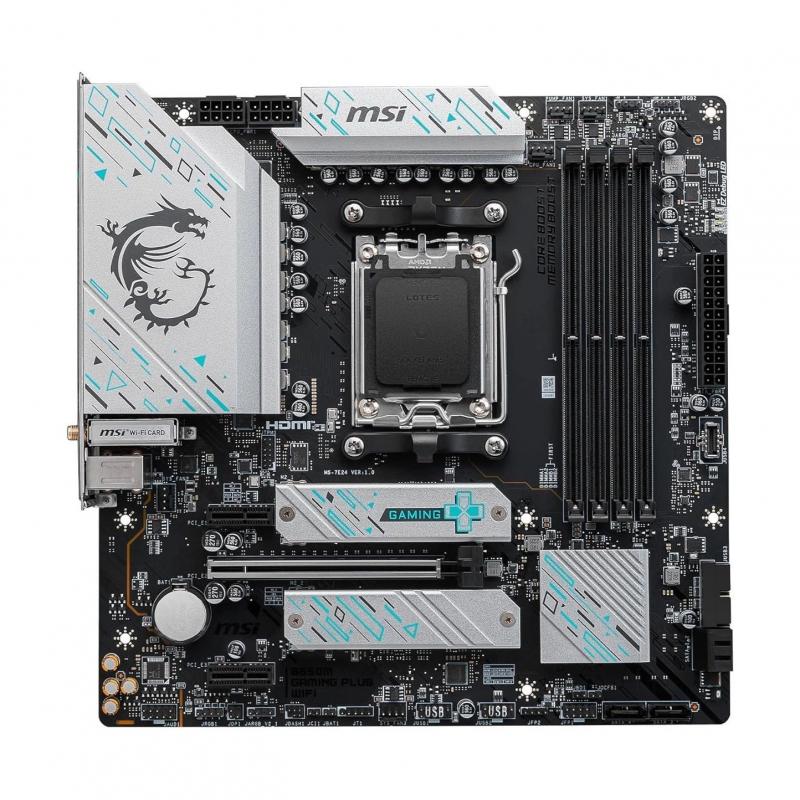 ����������� ����� MSI B650M GAMING PLUS WIFI, SocketAM5, AMD B650, mATX, Ret [B650M GAMING PLUS WIFI]