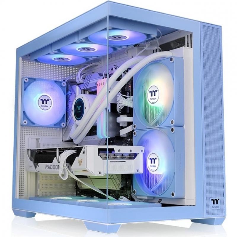 ������ ATX Thermaltake View 380 TG ARGB Hydrangea, Midi-Tower, ��� ��,  ����� [ca-1z2-00mfwn-00]