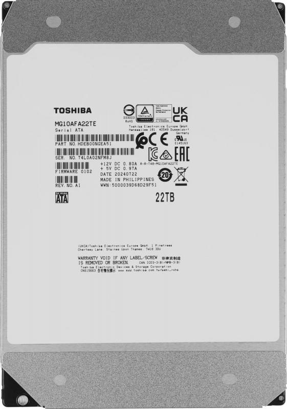   Toshiba Enterprise Capacity MG10AFA22TE,  22,  HDD,  SATA III,  3.5'' [MG10AFA22TE]