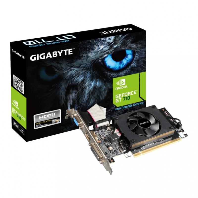 ���������� GIGABYTE NVIDIA  GeForce GT 710 GV-N710D3-2GL 2.0 2�� DDR3, Low Profile,  Ret [GV-N710D3-2GL 2.0]