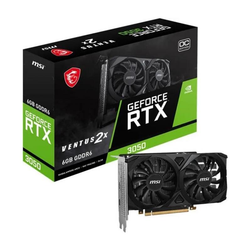 ���������� MSI NVIDIA  GeForce RTX 3050 RTX 3050 VENTUS 2X E 6G OC 6�� Ventus 2X, GDDR6, OC,  Ret [RTX 3050 VENTUS 2X E 6G OC]