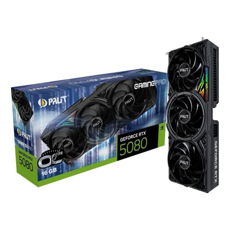 ���������� Palit NVIDIA GeForce RTX 5080 PA-RTX5080 GAMINGPRO OC 16��, GamingPro, GDDR7, OC, Ret [ne75080s19t2-gb2031a]