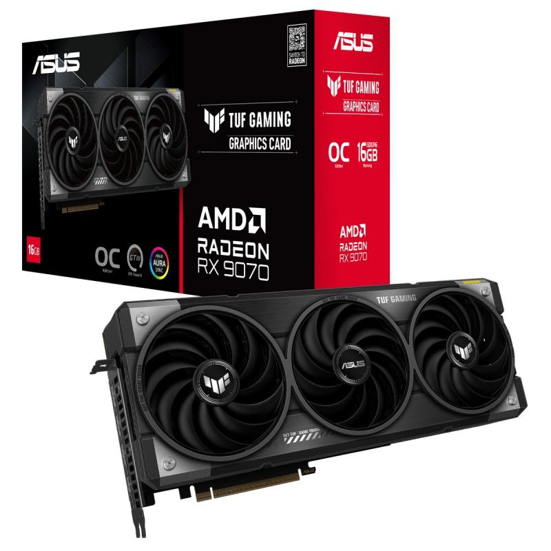  ASUS RX9070 TUF GAMING OC 16GB GDDR6 256bit 3xDP HDMI 3FAN RTL [TUF-RX9070-O16G-GAMING] [90YV0LI0-M0NA00]