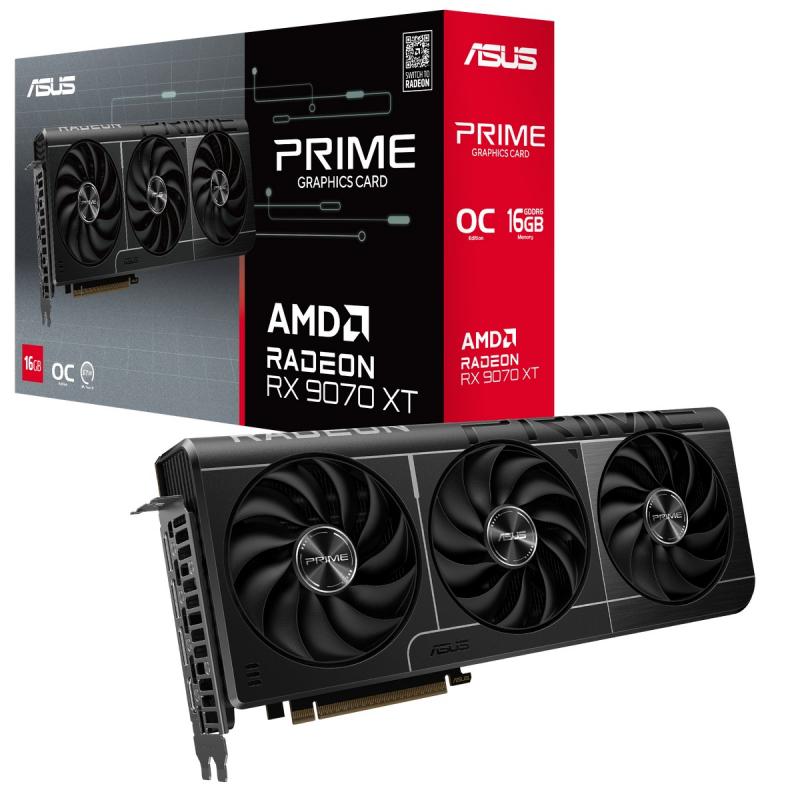  ASUS Radeon RX9070XT PRIME OC 16GB GDDR6 256bit 3xDP HDMI 3FAN RTL [PRIME-RX9070XT-O16G] [90YV0L71-M0NA00]