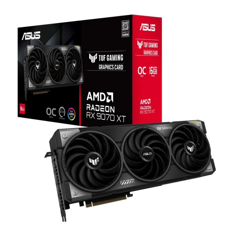  ASUS Radeon RX9070XT TUF GAMING OC 16GB GDDR6 256bit 3xDP HDMI 3FAN RTL [TUF-RX9070XT-O16G-GAMING] [90YV0L70-M0NA00]
