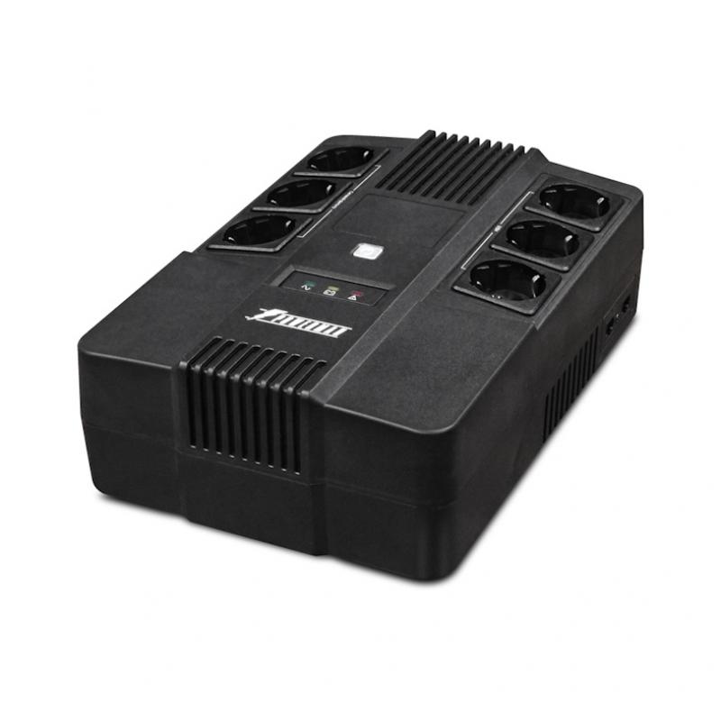 ��� POWERMAN Brick 800, �������-�������������, 800��, 480��,   3 ����������� � ��������� ��������, 3 ����������� � �����������, ������ RJ45/RJ11, ������� 12� 9�� 1 ��.,  293�� � 202�� � 93��, 5.2 ��./ UPS POWERMAN Brick 800, line-interactive, 800VA, 480W,