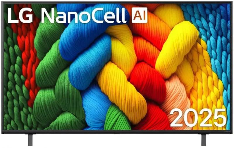 ��������� LG 55NANO81A6A NanoCell, 4K Ultra HD, ������, WebOS