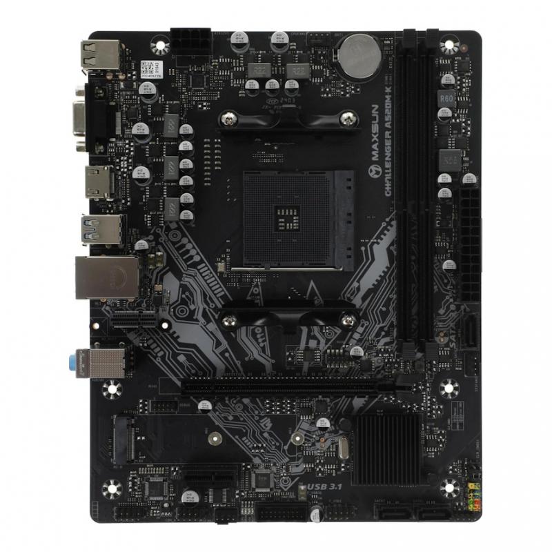����������� ����� MAXSUN MS-Challenger A520M-K (Socket AM4, mATX, 2*DDR4, VGA/HDMI,  3*SATA3, 1*M.2, 1*PCIEx16/1*PCIEx1, 4*USB2.0, 2*USB 3.2 Gen1, LAN 1*1G, RTL) [MS-Challenger A520M-K]