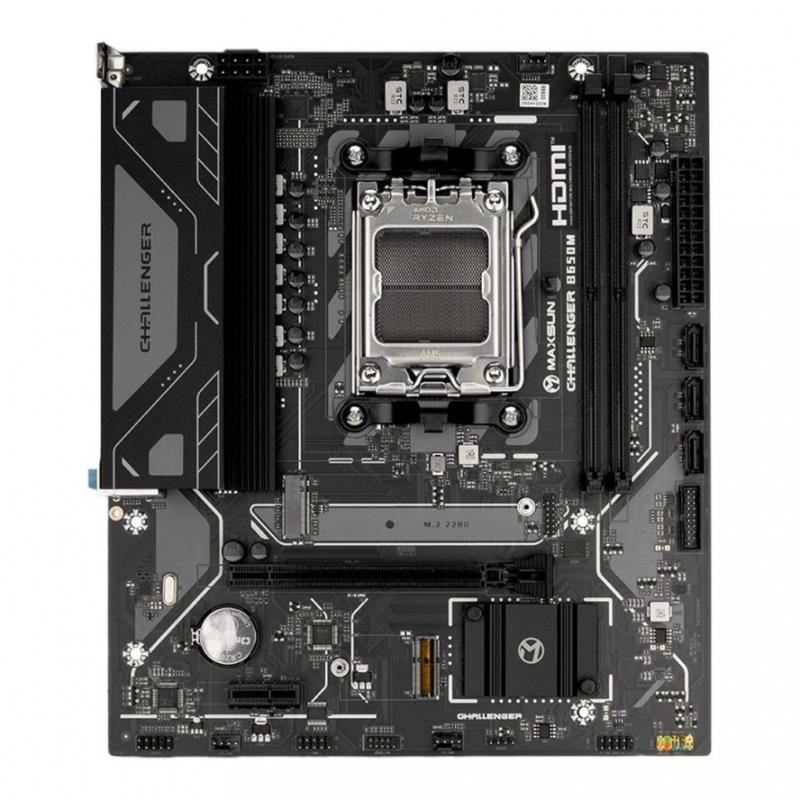 ����������� ����� MAXSUN MS-Challenger B650M V2 (Socket AM5, mATX, 2*DDR5, HDMI/DP, 4*SATA3, 1*M.2, 1*PCIEx16/1*PCIEx1, 2*USB2.0, 4*USB 3.2 Gen1, LAN 1*1G, RTL) [MS-Challenger B650M V2]