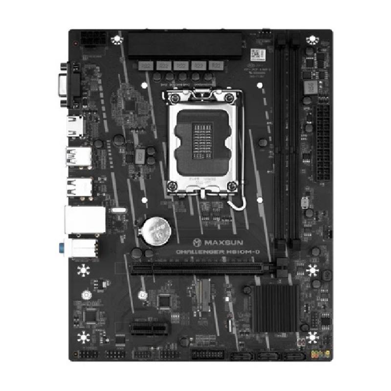 ����������� ����� MAXSUN MS-Challenger H610M-D (Socket 1700, mATX, 2*DDR4, VGA/HDMI, 3*SATA3, 1*M.2, 1*PCIEx16/1*PCIEx1, 4*USB 2.0, 2*USB 3.2 Gen1, LAN 1*1G, RTL) [MS-Challenger H610M-D]