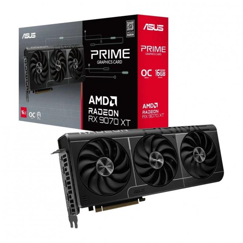 ���������� ASUS AMD  Radeon RX 9070XT PRIME-RX9070XT-O16G 16�� PRIME, GDDR6, OC,  Ret [PRIME-RX9070XT-O16G]