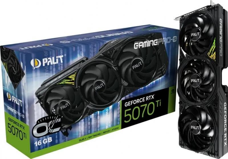 ���������� Palit NVIDIA  GeForce RTX 5070TI PA-RTX5070Ti GAMINGPRO-S OC 16�� GDDR7, OC,  Ret [ne7507ts19t2-gb2031u] [NE7507TS19T2-GB2031U]
