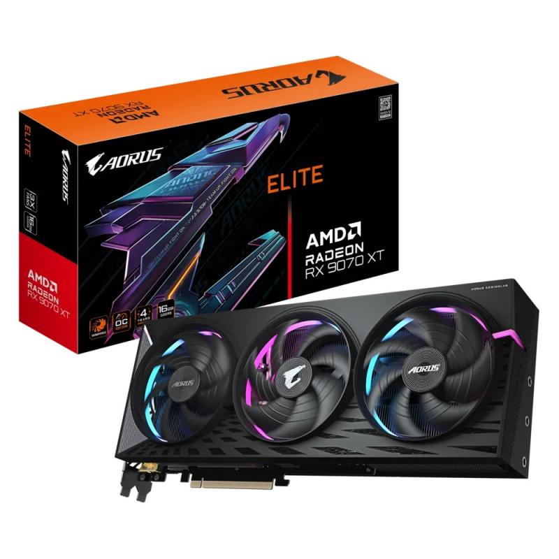 ���������� Gigabyte AORUS Radeon RX 9070 XT ELITE 16G [GV-R9070XTAORUS E-16GD]