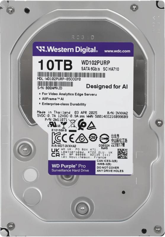 ������� ���� WD Purple Pro WD102PURP, 10��, HDD, SATA III, 3.5 [WD102PURP]
