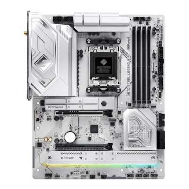 ����������� ����� ASROCK X870 STEEL LEGEND WIFI, AM5, X870, 4*DDR5, 4*SATA, 3*M.2, 4*USB 2.0, 5*USB 3.2, 2*Type-C, 2*PCIx16, 1*M.2 (Key E), HDMI, ATX [X870 STEEL LEGEND WIFI]