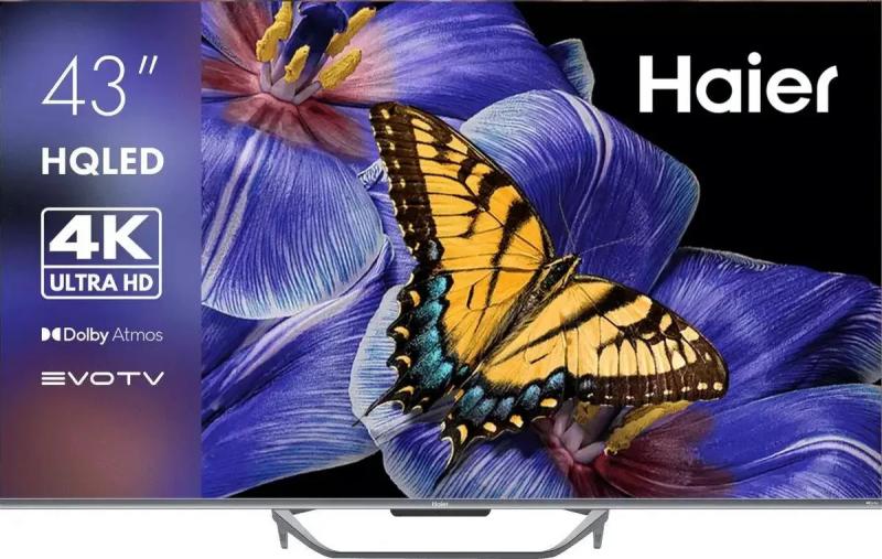 ��������� HAIER 43 Smart TV S4 QLED, 4K Ultra HD, �����������, Android