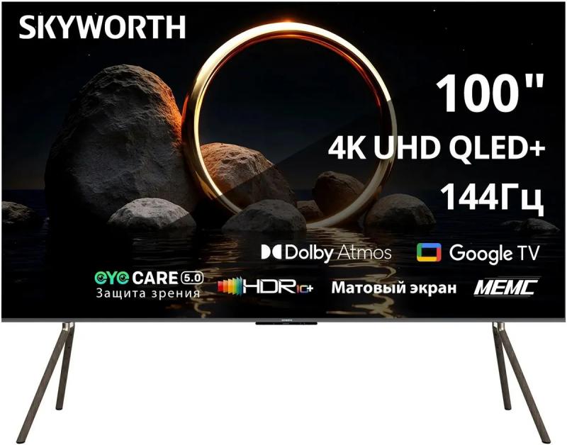 ��������� SKYWORTH 100Q79H QLED+, 4K Ultra HD, ������, Google TV