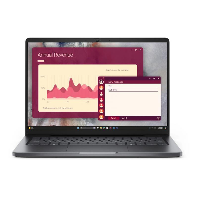 ������� Dell Pro 14 14'', IPS, Intel Core 5 220U 1.4���, 10-�������, 16�� DDR5, 512�� SSD,  Intel Graphics, Linux, �����  [PRO14-5652]