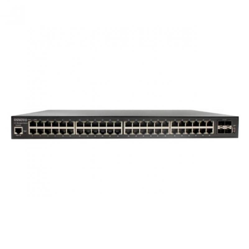 ���������� Gigabit Ethernet OSNOVO SW-48G4X-L2 ����������� L2+ ���������� Gigabit Ethernet �� 52 �����. �����: 48 x GE (10/100/1000Base-T) + 4 x 1G/10G SFP+ Uplink. ���������� ����, ������� ���������� L2+. ��������� Jumbo Frame [SW-48G4X-L2]