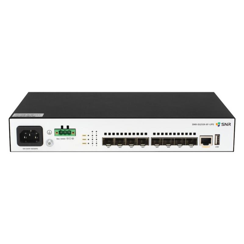 ���������� SNR ����������� ���������� ������ 2+, 8 x 1/10GE SFP+. �������: 220V AC + ���������� UPS 12V [SNR-S5210X-8F-UPS]