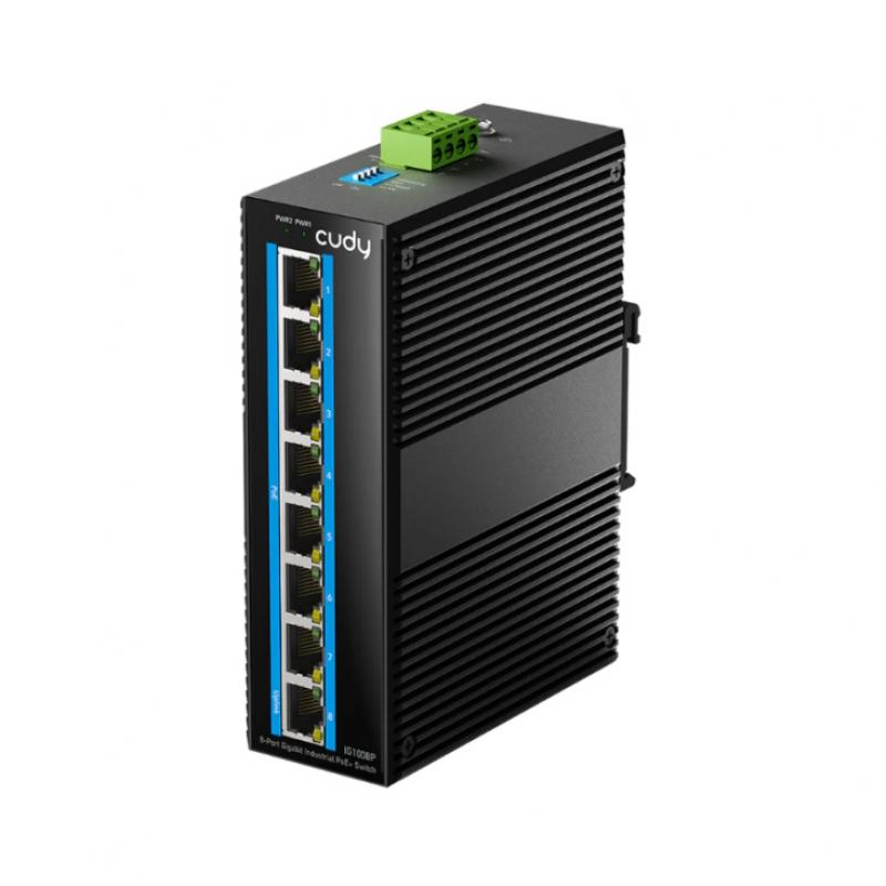 ���������� CUDY 8-Port Gigabit Industrial PoE Switch 8-Port Aluminum Industrial PoE Switch, 1000Mbps 8-Port RJ45, 802.3at/af, Din-rail design, Power supply: DC12~52V work temperature:-40 �C-80�C, Power Adapter Not Included [IG1008P]