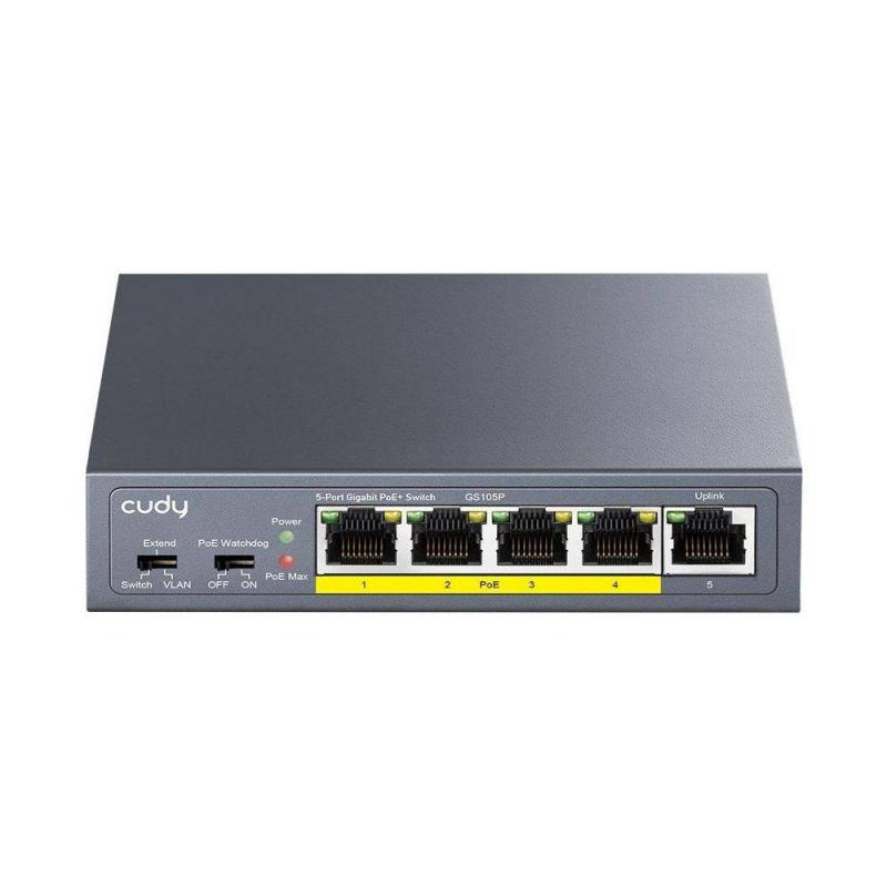 ���������� CUDY  GS105P  5-Port Gigabit PoE+ Switch 36W  [GS105P]
