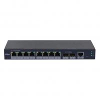 ���������� Dahua 10-Port  Cloud Managed Desktop Gigabit Switch with 8-Port PoE  [DH-SG4010P-2F]