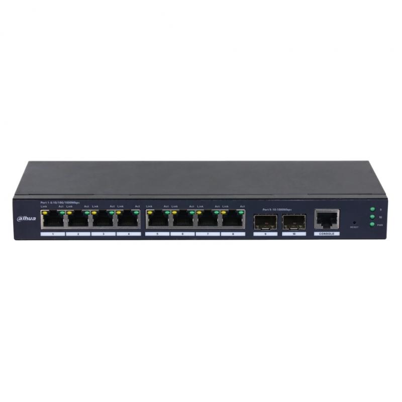 ���������� Dahua 10-Port Managed Gigabit Non-PoE Switch, Metal case  [DH-SG4010-2F]