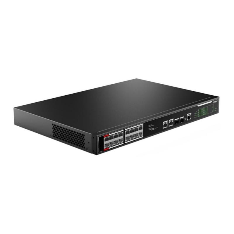 ���������� Dahua 18-Port Managed 10/100M RJ45 16-port PoE Switch, 190W, Metal case  [DH-SF4018P-C]