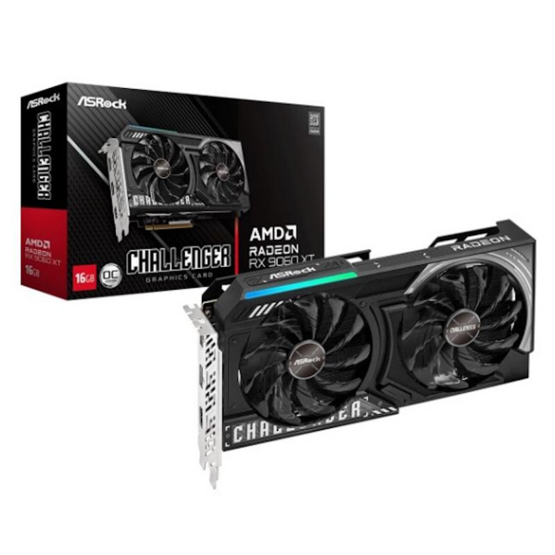 ���������� ASRock Radeon RX 9060 XT Challenger 16GB OC RX 9060XT, HDMI, DP*2, 16G, D6 [RX9060XT CL 16GO]
