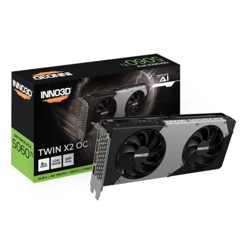 ���������� INNO3D RTX 5060 Ti Twin X2 RTX5060Ti, HDMI, DP*3, 8G,D7 [N506T2-08D7-193075N]