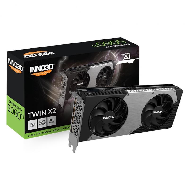 ���������� INNO3D RTX 5060Ti TWIN X2 16Gb GDDR7 128bit 3xDP HDMI 2FAN RTL [N506T2-16D7-191073N]
