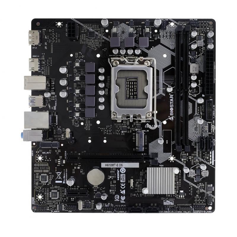 ����������� ����� Biostar H610MT-E D5, Socket LGA 1700, Intel H610, mATX, Ret [H610MT-E D5]