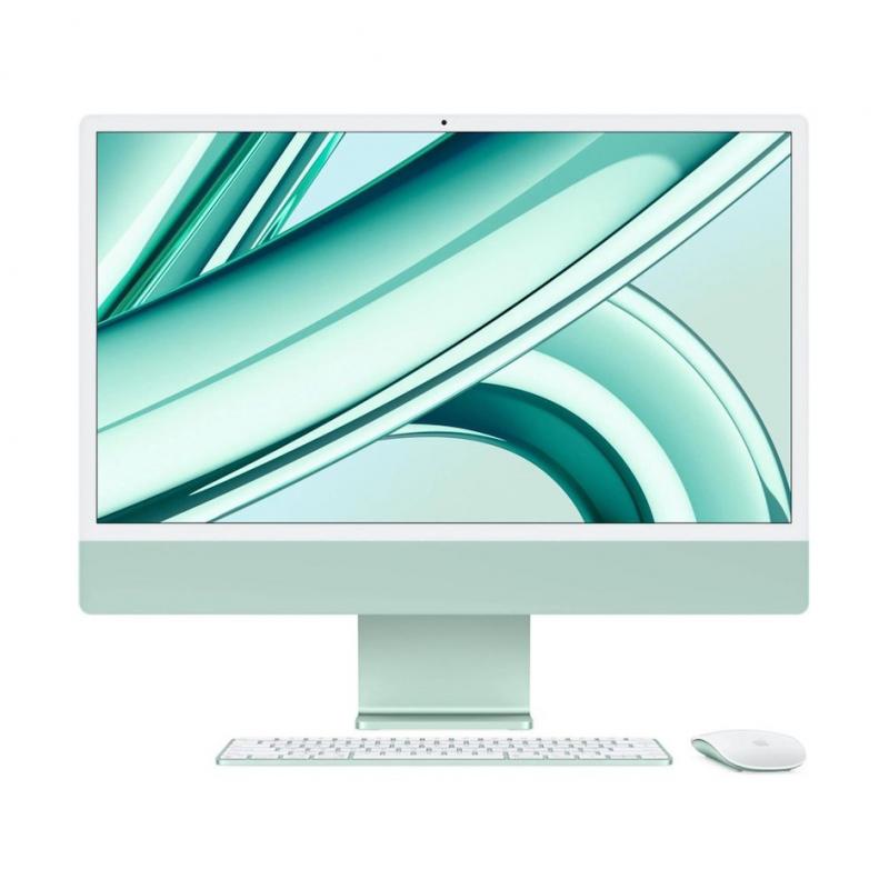 �������� Apple iMac A2873, 24'' Apple M3 8 core 3200 ���/8192 Mb/256 Gb SSD/24'' 4480 � 2520/Apple 8 core GPU/DVD ���/MacOS (MQRN3HN/A) Green